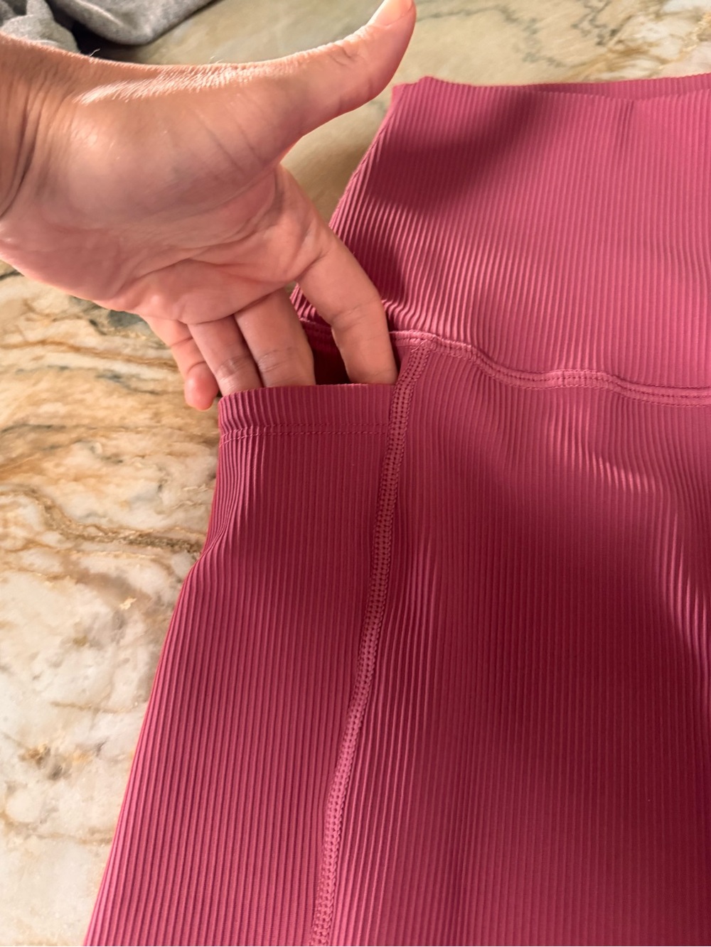 Active by Teal—Ribbed Mauve Biker Shorts—NWT - Picture 2 of 5